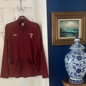 Temple University Under Armour Full Zip Cold Gear Jacket Size Large
